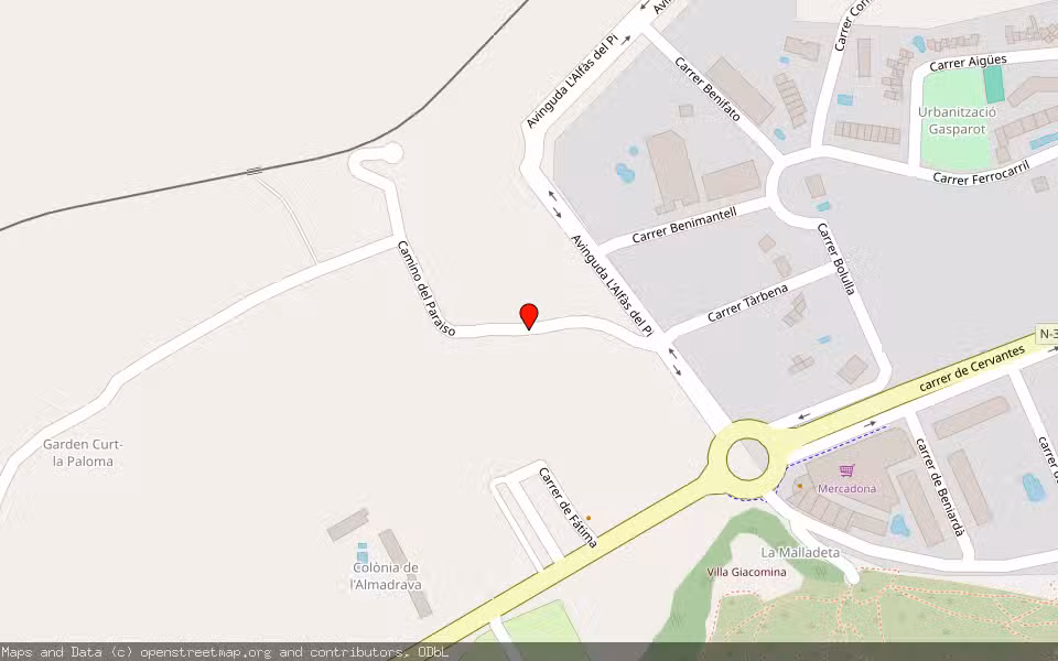 Mapa de Subasta Inmueble (Solar) en Villajoyosa, Alicante