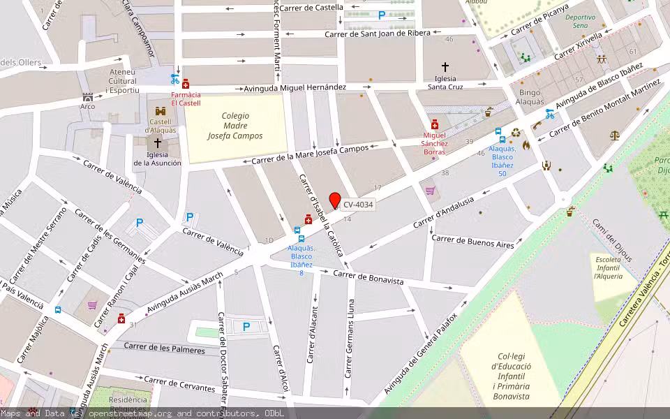 Mapa de Subasta Inmueble (Garaje) en Alaquas, Valencia/València