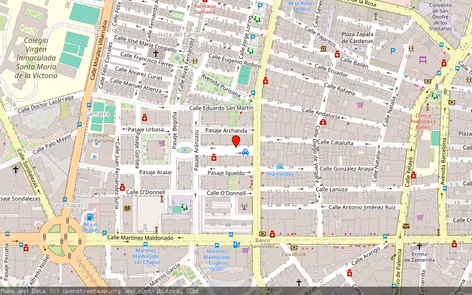 Mapa de Subasta Inmueble (Local comercial) en Málaga