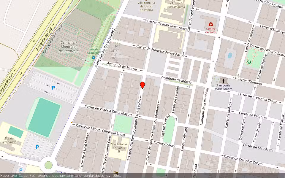 Mapa de Subasta Inmueble (Vivienda) en Catarroja, Valencia/València