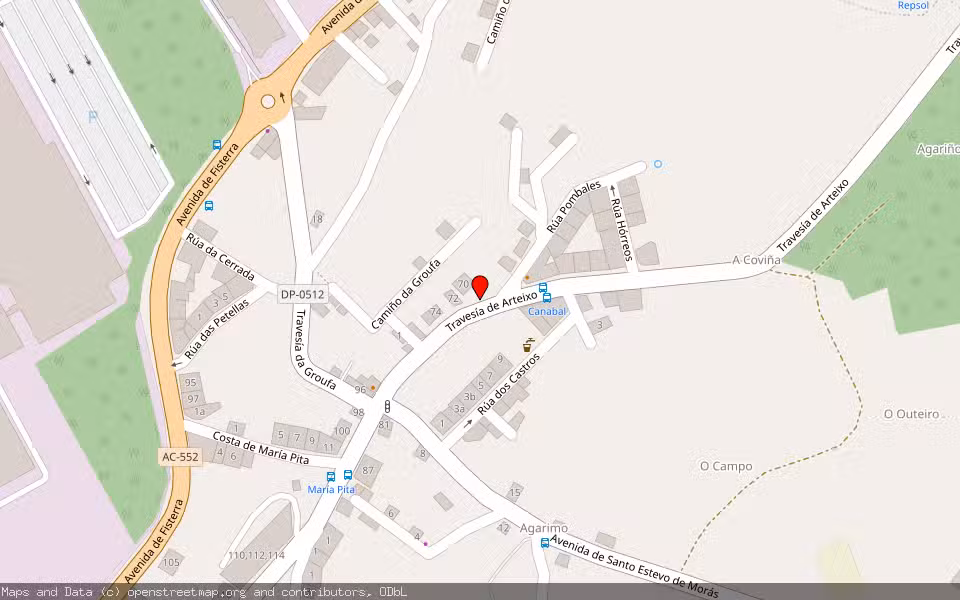 Mapa de Subasta Inmueble (Solar) en Arteixo, A Coruña