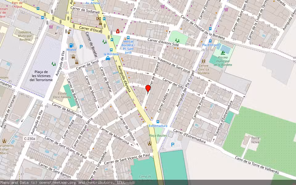 Mapa de Subasta Inmueble (Local comercial) en Lleida