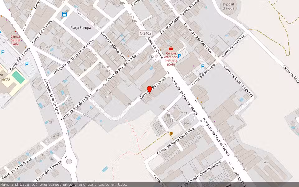 Mapa de Subasta Inmueble (Vivienda) en Borges Blanques, Lleida