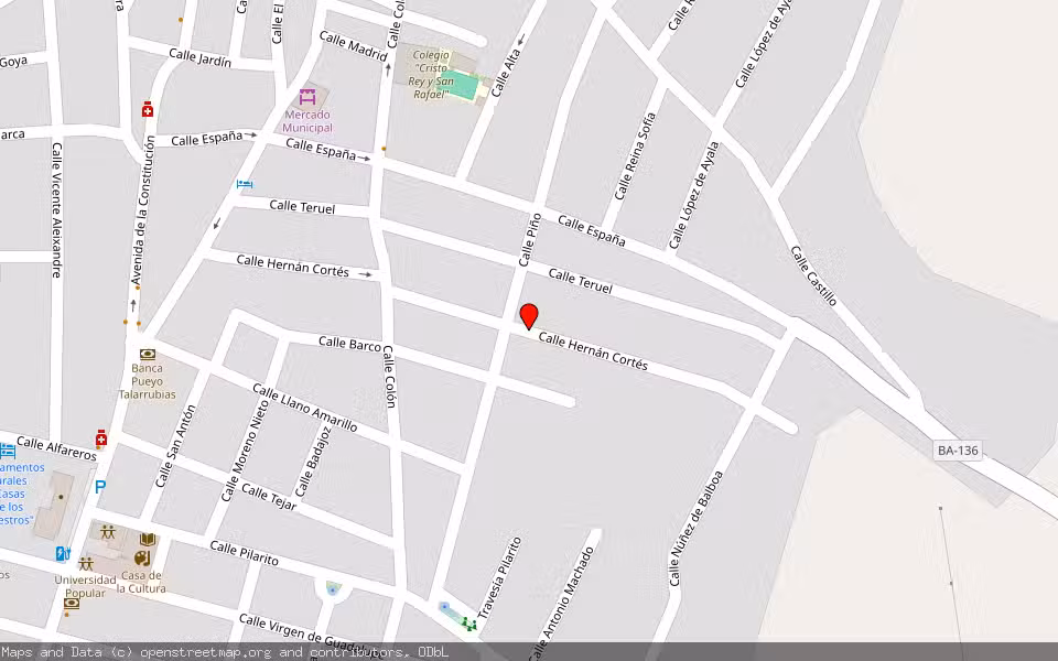 Mapa de Subasta Inmueble (Vivienda) en Talarrubias, Badajoz