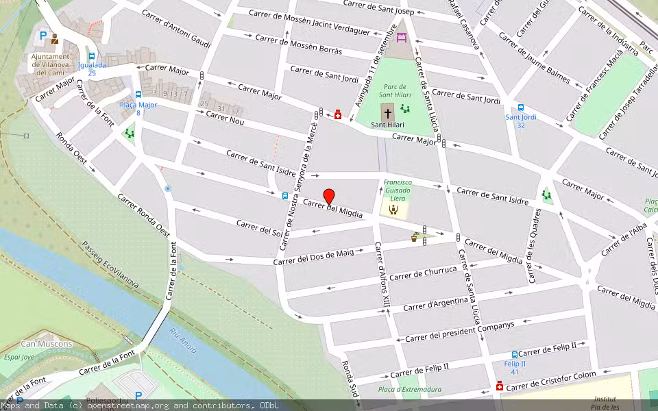 Mapa de Subasta Inmueble (Vivienda) en Vilanova Del Cami, Barcelona