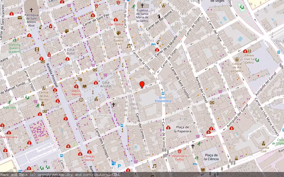 Mapa de Subasta Inmueble (Vivienda) en Vilanova I La Geltru, Barcelona