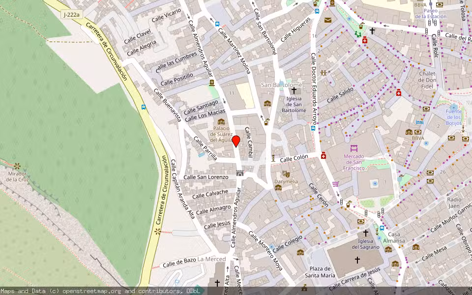 Mapa de Subasta Inmueble (Local comercial) en Jaen, Jaén