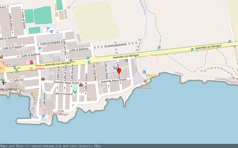 Mapa de Subasta Inmueble (Local comercial) en Granadilla De Abona , Los Abrigos, Santa Cruz de Tenerife