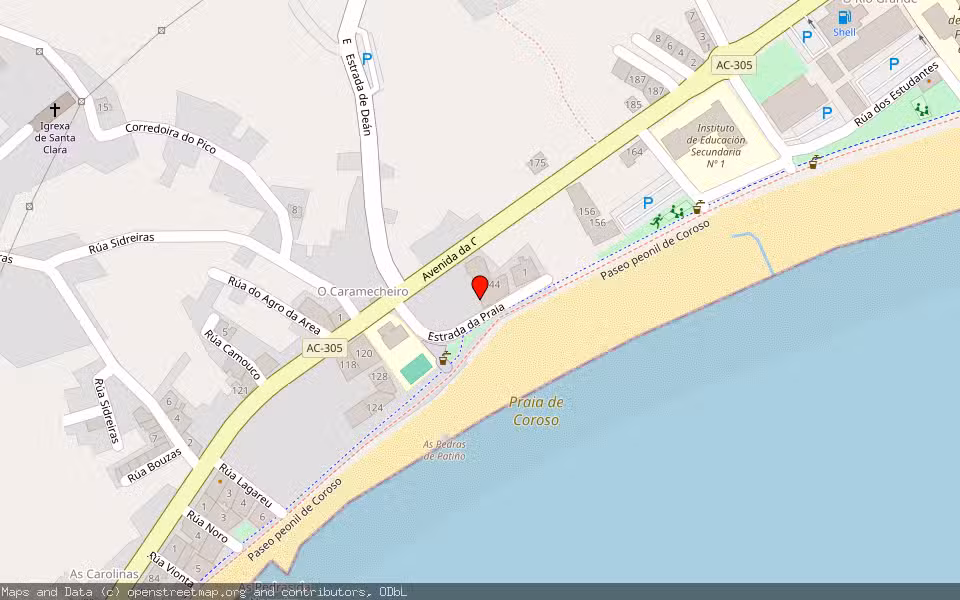 Mapa de Subasta Inmueble (Trastero) en Ribeira, A Coruña
