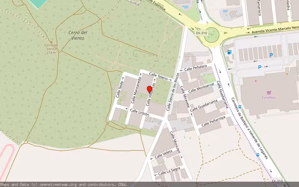 Mapa de Subasta Inmueble (Vivienda) en Badajoz