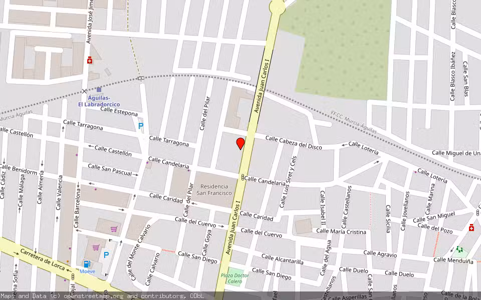 Mapa de Subasta Inmueble (Vivienda) en Aguilas, Murcia