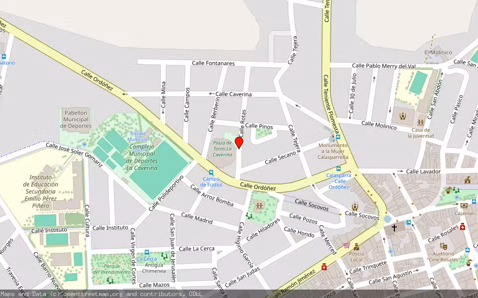 Mapa de Subasta Inmueble (Vivienda) en Calasparra, Murcia