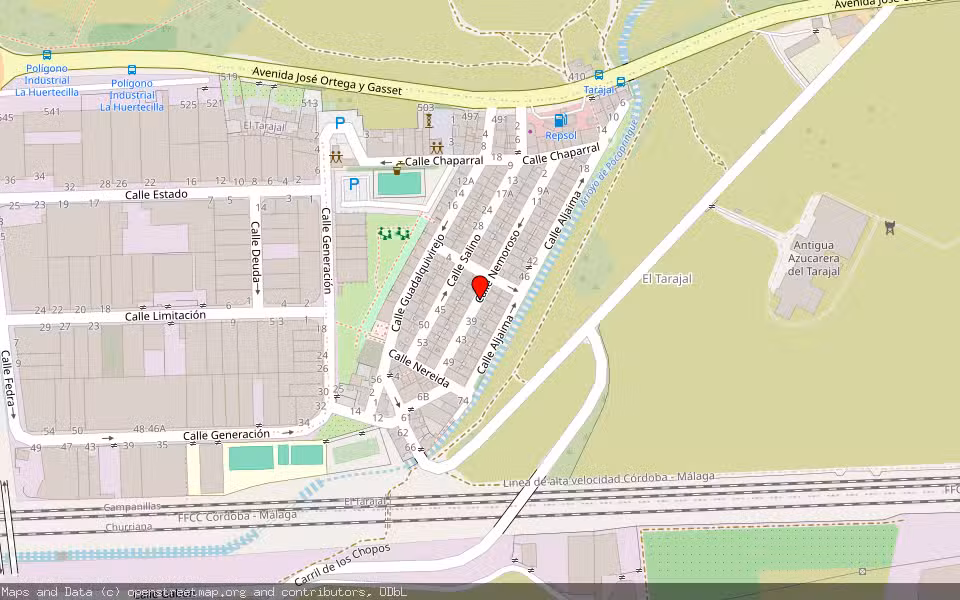 Mapa de Subasta Inmueble (Vivienda) en Malaga, Málaga