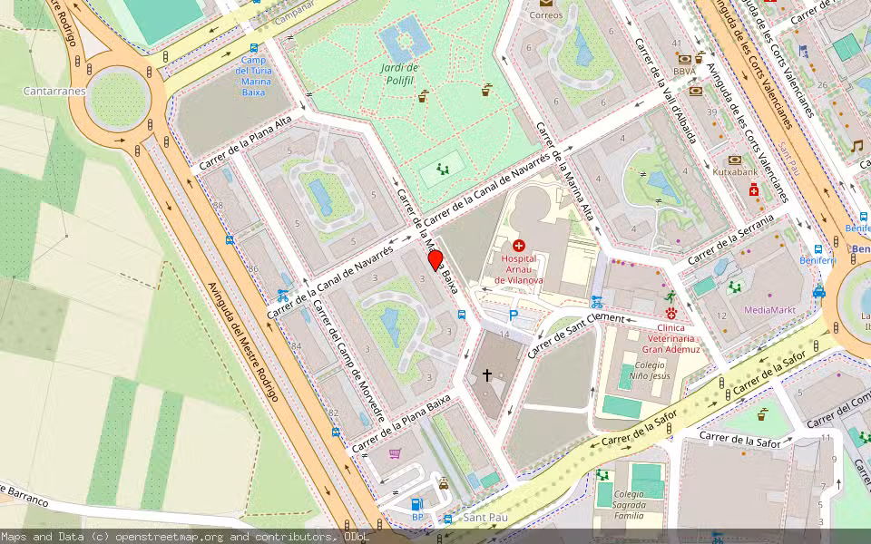 Mapa de Subasta Inmueble (Otros) en Valencia, Valencia/València