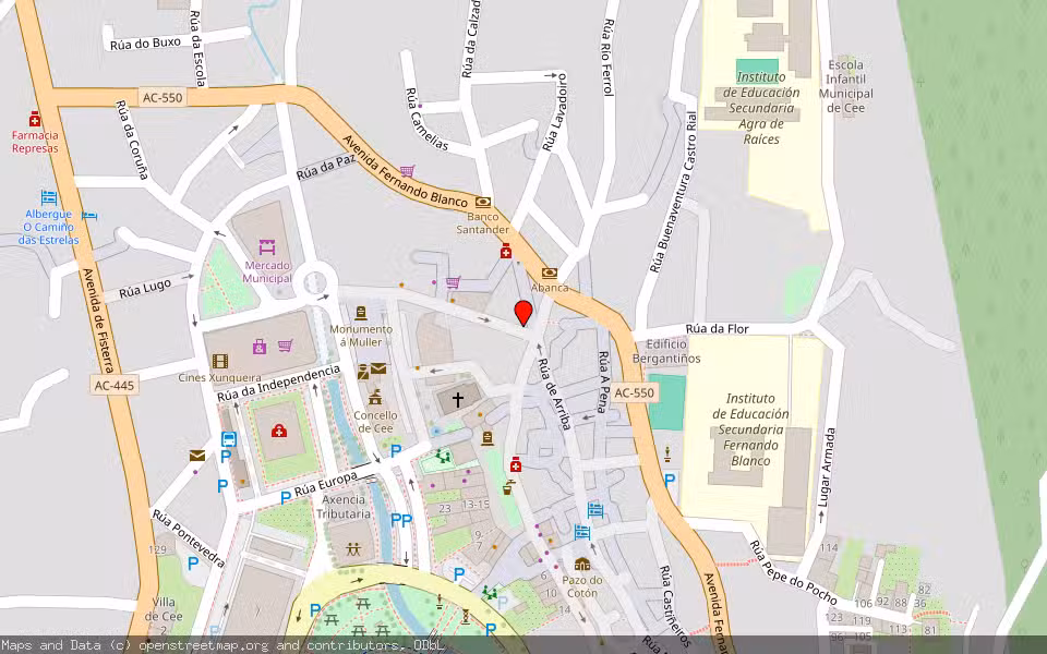 Mapa de Subasta Inmueble (Local comercial) en Cee, A Coruña