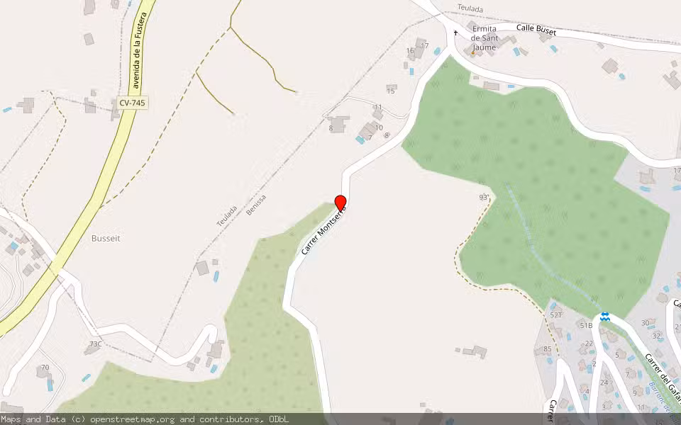 Mapa de Subasta Inmueble (Finca rústica) en Benissa, Alicante/Alacant