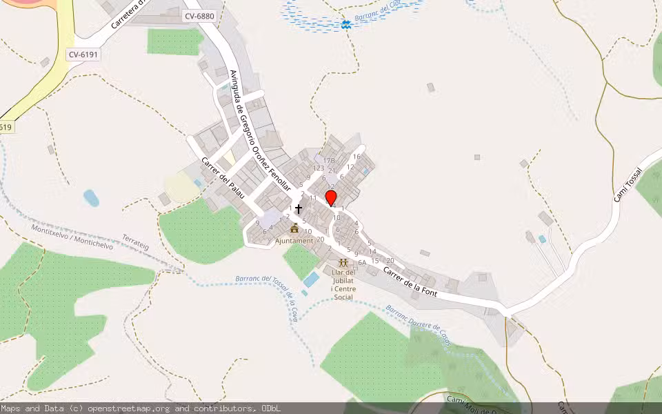 Mapa de Subasta Inmueble (Vivienda) en Terrateig, Valencia/València