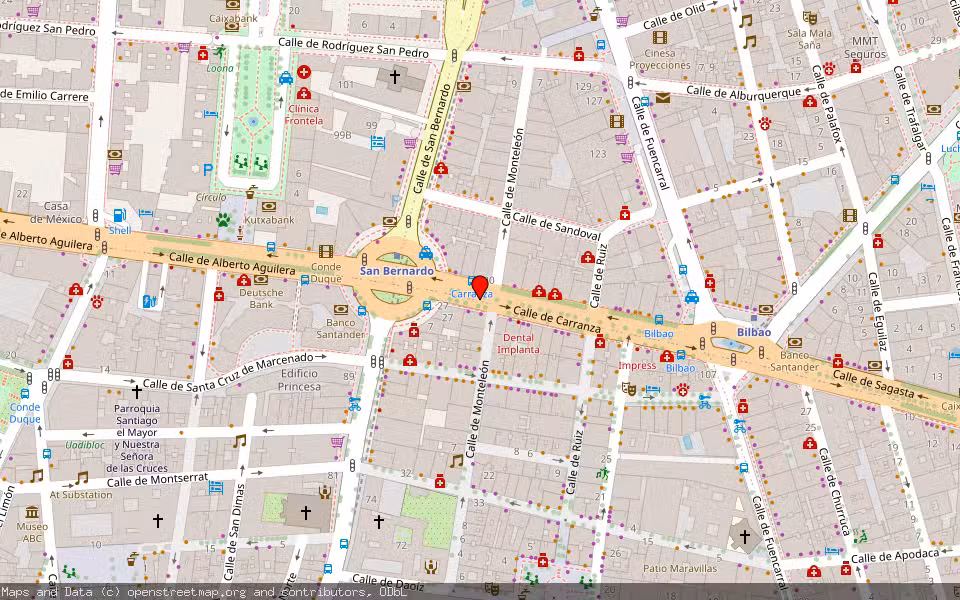 Mapa de Subasta Inmueble (Otros) en Madrid