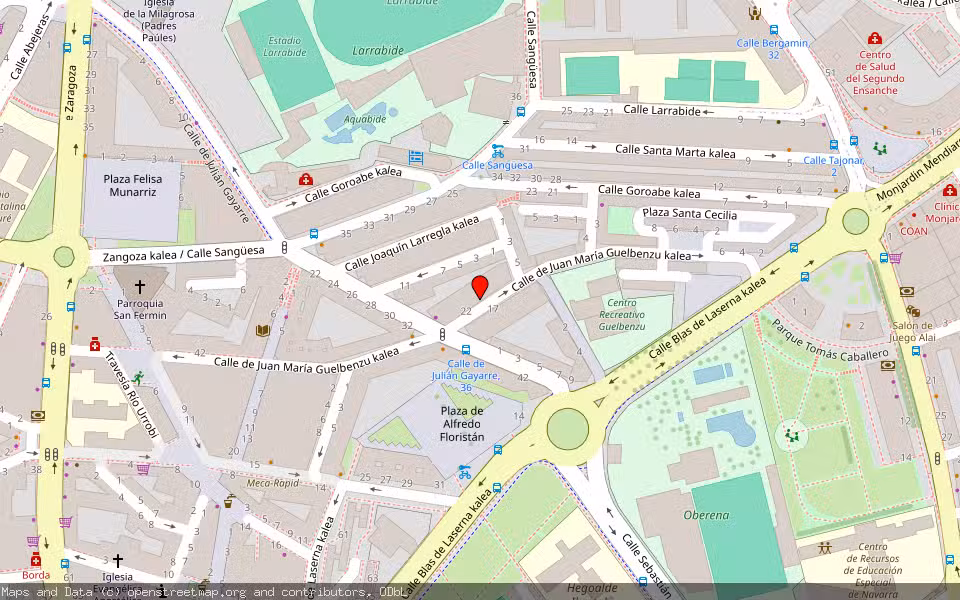 Mapa de Subasta Inmueble (Vivienda) en Pamplona, Navarra
