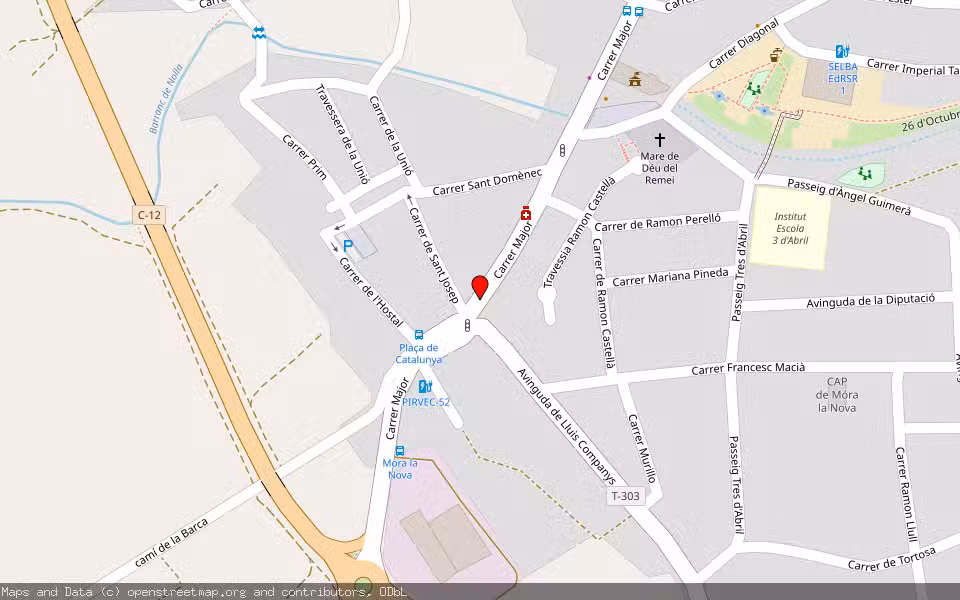 Mapa de Subasta Inmueble (Vivienda) en Mora La Nova, Tarragona