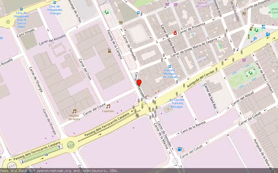 Mapa de Subasta Inmueble (Vivienda) en L'hospitalet De Llobregat, Barcelona