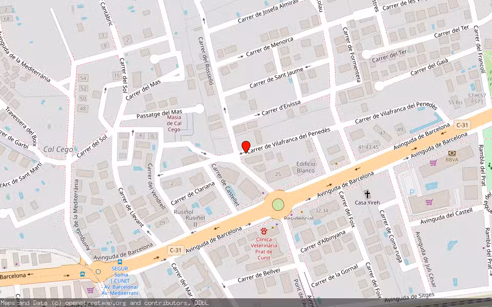 Mapa de Subasta Inmueble (Vivienda) en Cunit, Tarragona