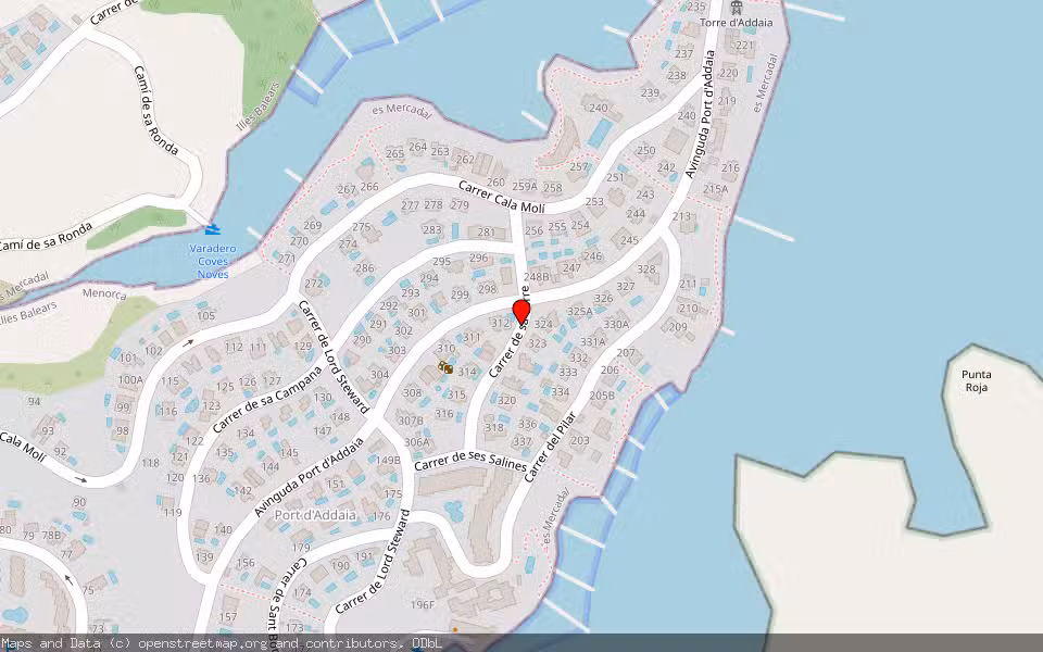 Mapa de Subasta Inmueble (Vivienda) en Es Mercadal, Illes Balears