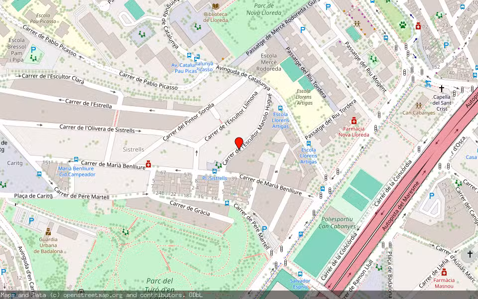Mapa de Subasta Inmueble (Vivienda) en Badalona, Barcelona