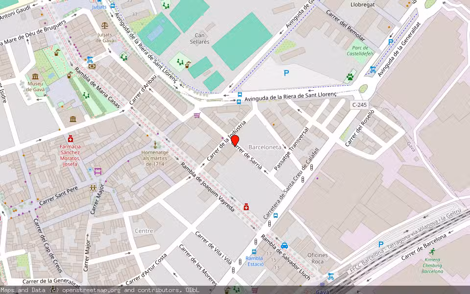 Mapa de Subasta Inmueble (Vivienda) en Gavà, Barcelona
