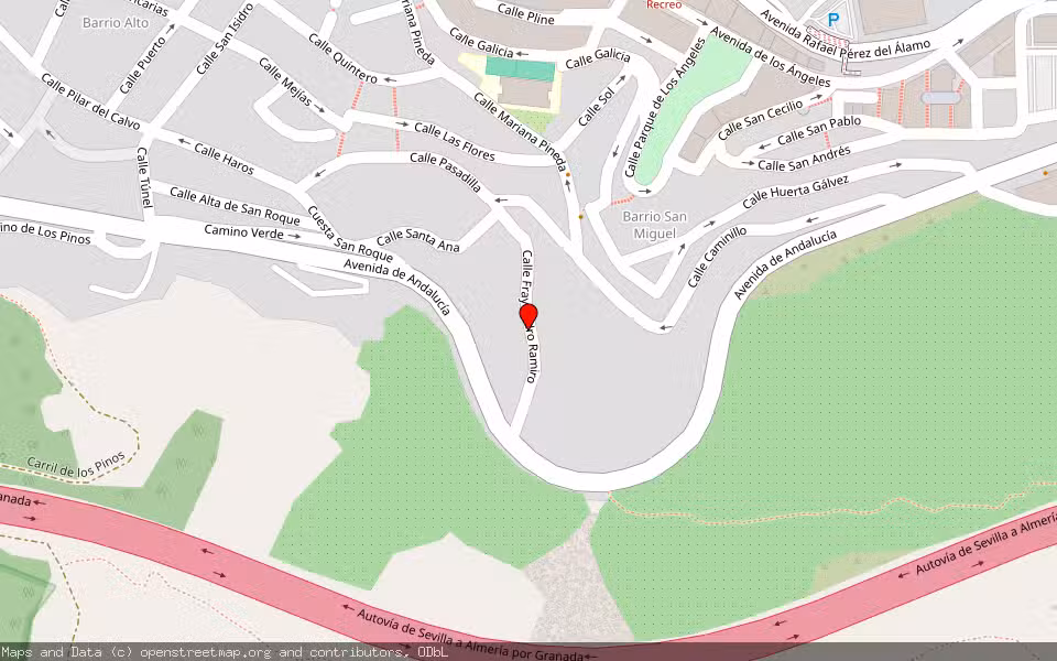 Mapa de Subasta Inmueble (Vivienda) en Loja, Granada