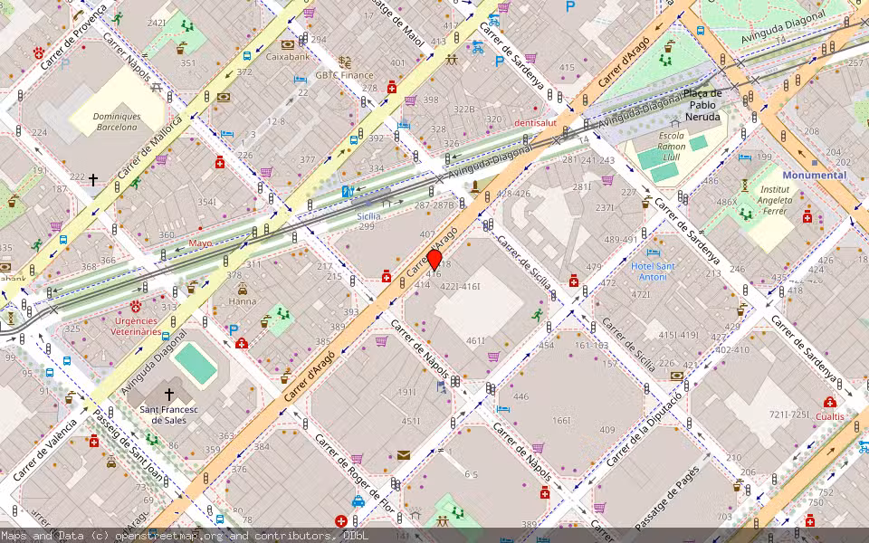 Mapa de Subasta Inmueble (Garaje) en Barcelona