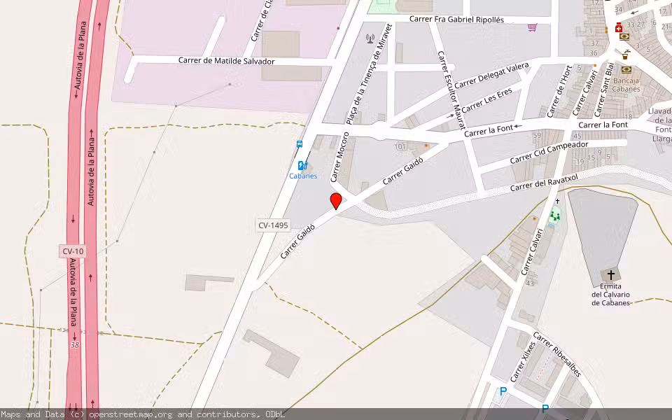 Mapa de Subasta Inmueble (Finca rústica) en Cabanes, Castellón/Castelló