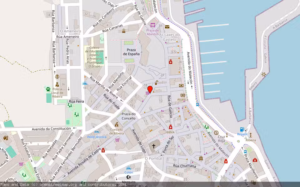 Mapa de Subasta Inmueble (Otros) en Ribeira, A Coruña
