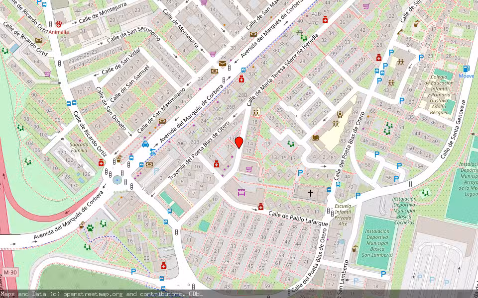 Mapa de Subasta Inmueble (Vivienda) en Madrid