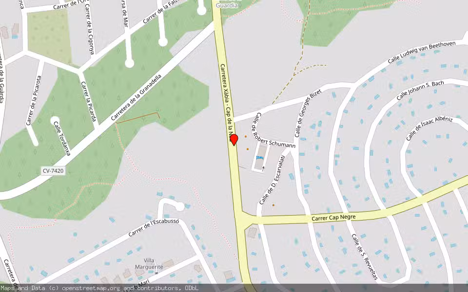 Mapa de Subasta Inmueble (Garaje) en Javea, Alicante/Alacant