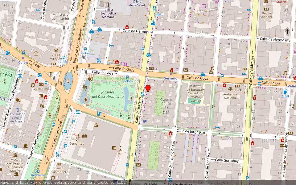 Mapa de Subasta Inmueble (Vivienda) en Madrid