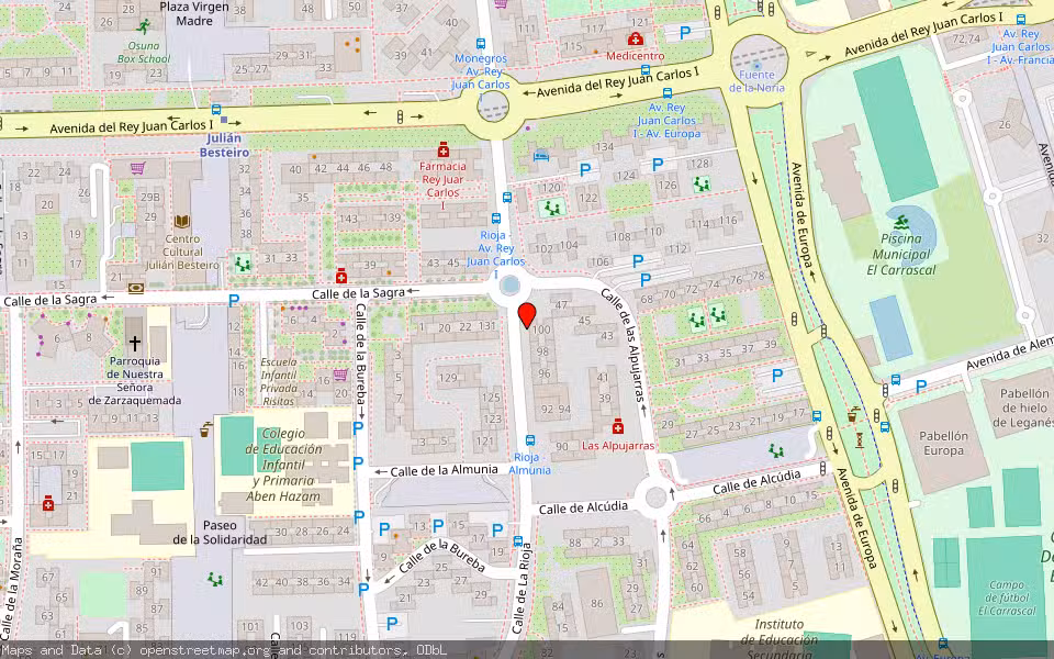 Mapa de Subasta Inmueble (Vivienda) en Leganés, Madrid