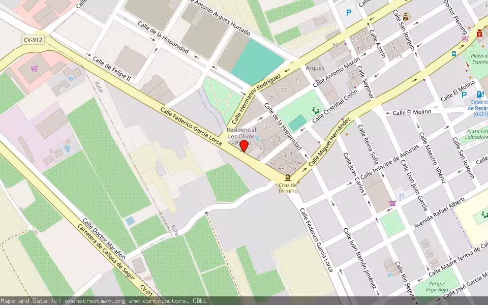 Mapa de Subasta Inmueble (Garaje) en Rafal, Alicante/Alacant