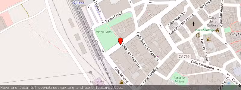 Mapa de Subasta de Inmueble (Vivienda) en Villena, Alicante 