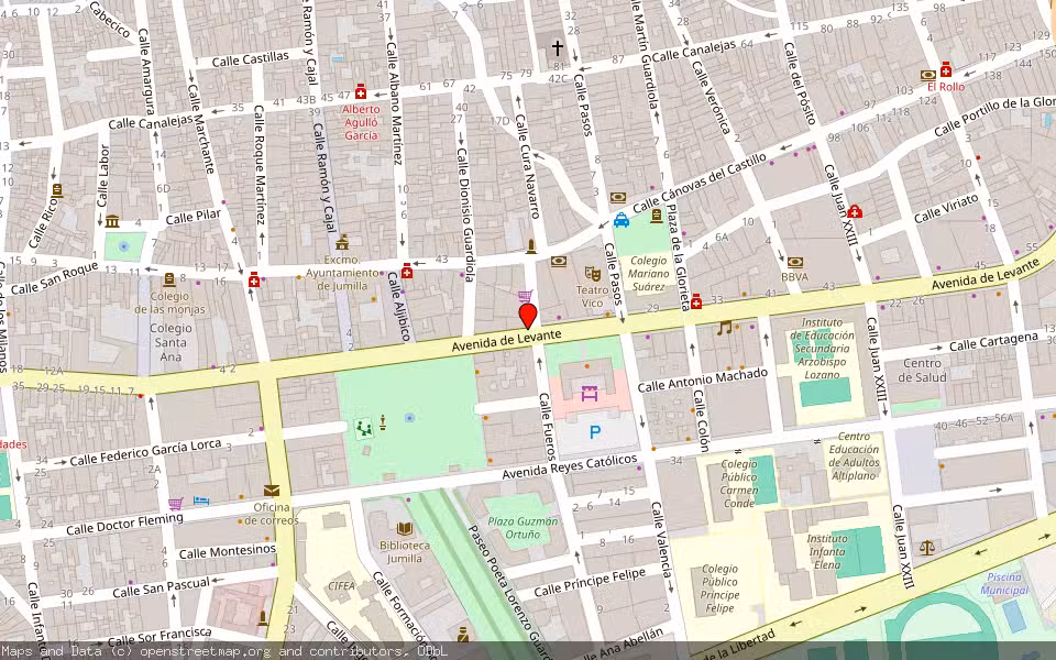 Mapa de Subasta Inmueble (Vivienda) en Jumilla, Murcia