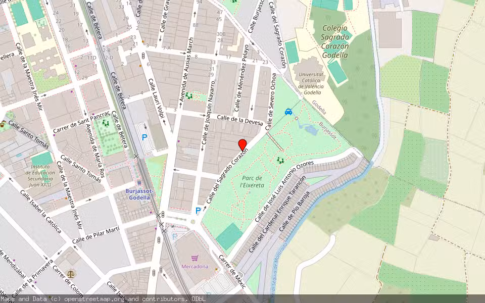Mapa de Subasta Inmueble (Garaje) en Burjassot, Valencia/València