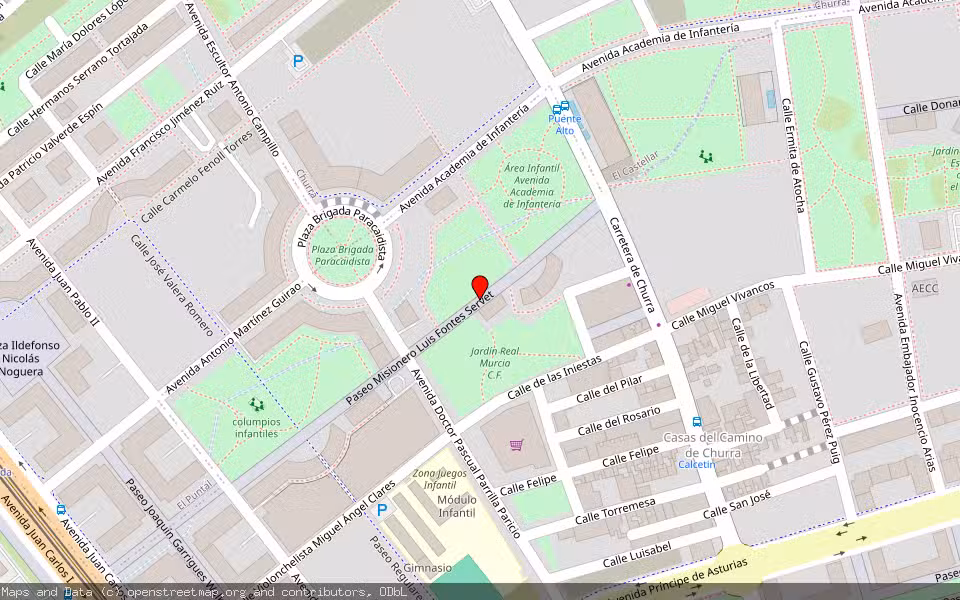 Mapa de Subasta Inmueble (Garaje) en Murcia