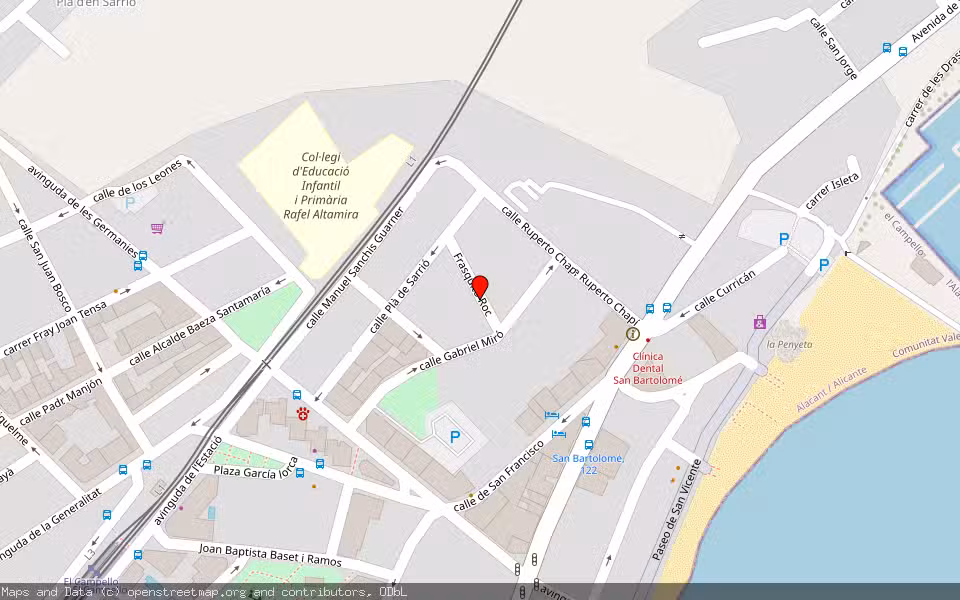 Mapa de Subasta Inmueble (Local comercial) en El Campello, Alicante/Alacant