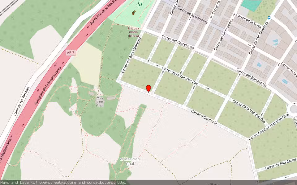 Mapa de Subasta Inmueble (Solar) en El Vendrell, Tarragona