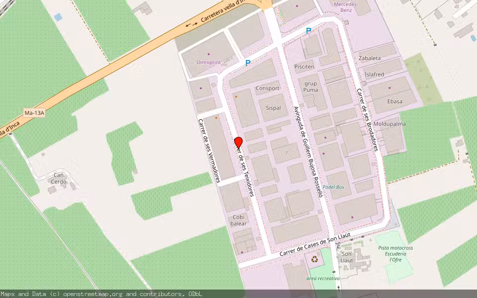 Mapa de Subasta Inmueble (Nave industrial) en Santa Maria, Illes Balears