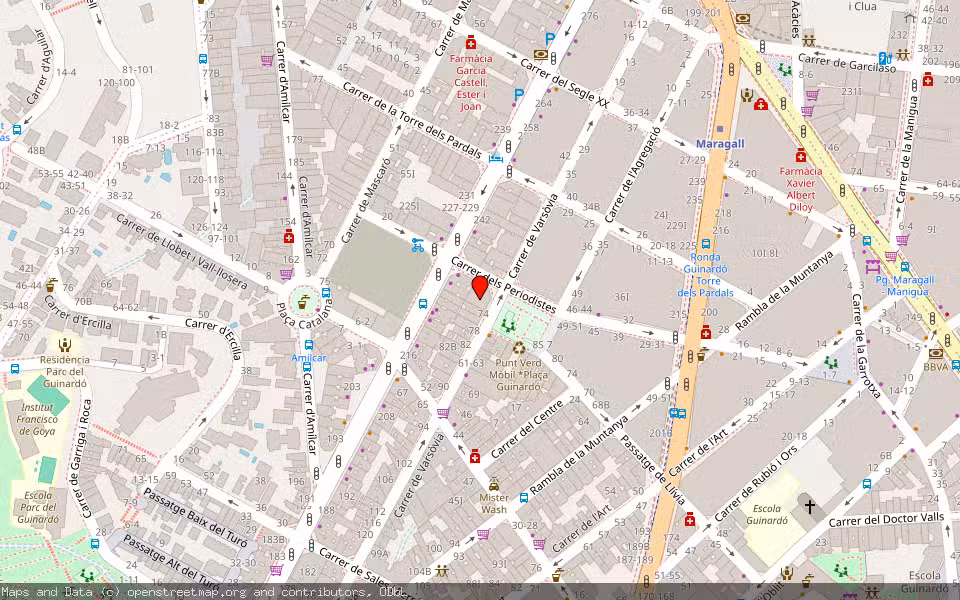 Mapa de Subasta Inmueble (Vivienda) en Barcelona