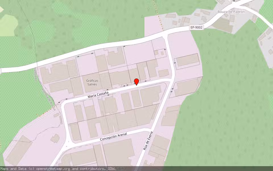 Mapa de Subasta Inmueble (Nave industrial) en Cambados, Pontevedra