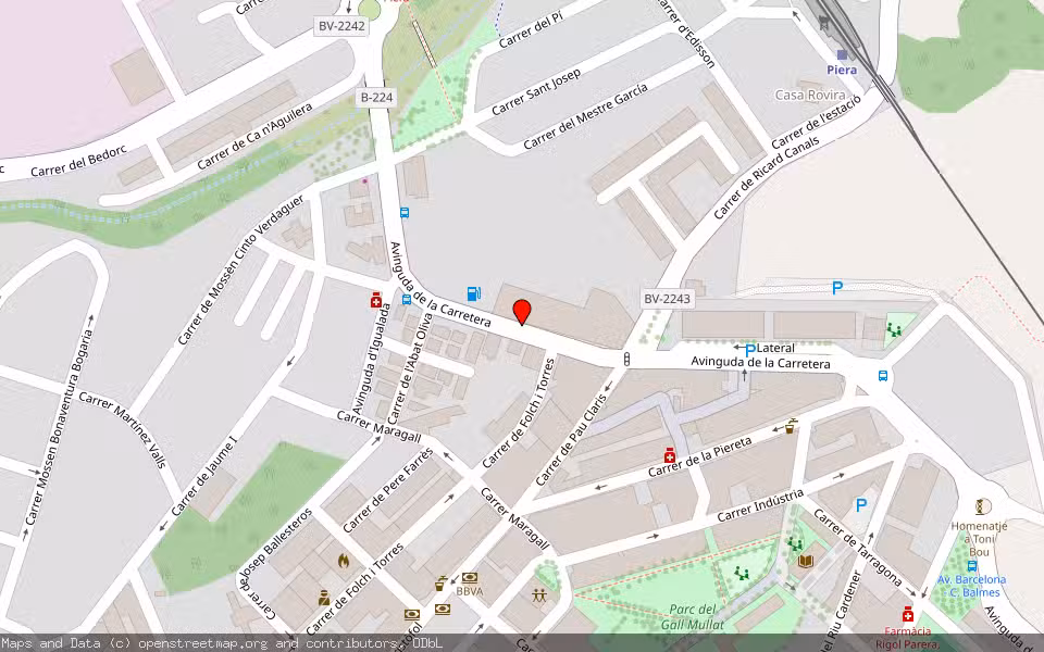 Mapa de Subasta Inmueble (Local comercial) en Piera, Barcelona