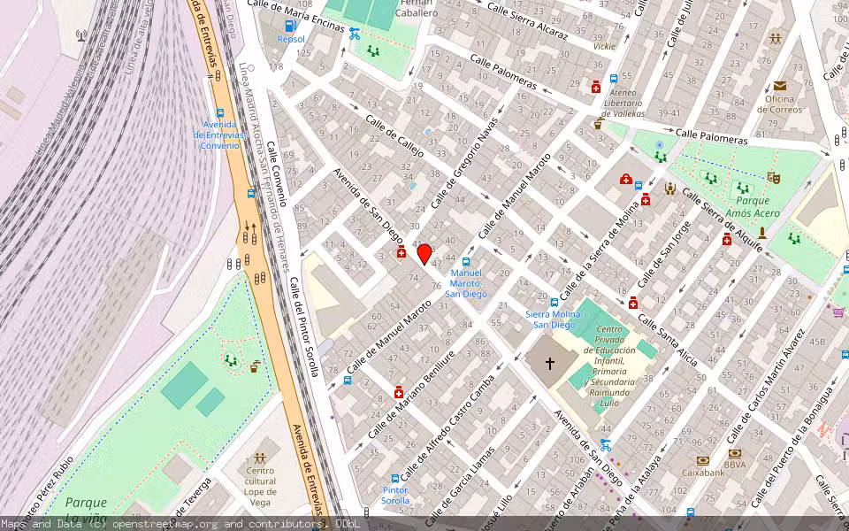 Mapa de Subasta Inmueble (Vivienda) en Madrid