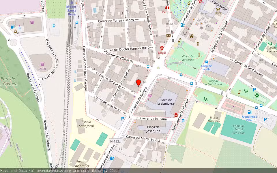 Mapa de Subasta Inmueble (Vivienda) en Mollet Del Vallès, Barcelona